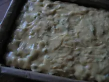 Rhabarber-Blechkuchen mit Guss und Baiser