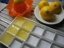 Zitronensaft einfrieren