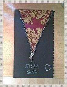 Karte mit Reißverschluss DIY