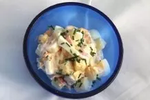 Spargelsalat mit Schinken und Ei