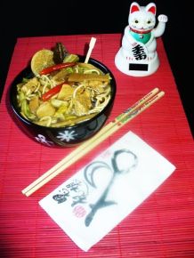Scharfe chinesische Hühnernudelsuppe