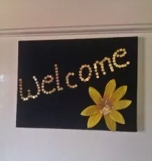 Tür- oder Wandbild "Welcome" selber machen