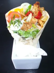 Wraps mit Hähnchenfüllung
