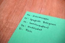 Lieblingsessen für alle Familienmitglieder nach Wunsch