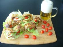Schnitzeltaschen mit Käsekruste
