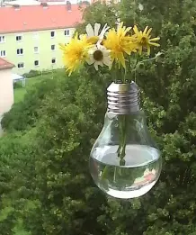 Blumenvase aus Glühbirne selber machen