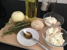 Vegetarischer Flammkuchen mit Ziegenkäse und Honig