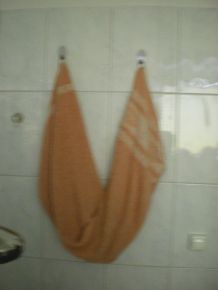 Badetücher hängen in die Wanne