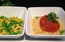 Spaghetti mit Tomaten-Chutney - vegan