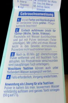 Dr. Beckmanns Fleckenteufel gegen verschiedene Flecken
