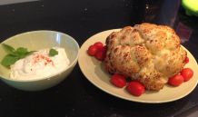 Gerösteter Blumenkohl mit Ziegenkäsecreme - vegetarisch