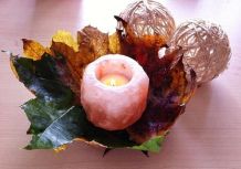 Dekoschale aus Herbstlaub basteln
