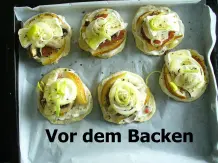 Herbstlich belegte Aufbackbrötchen