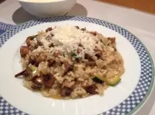 Risotto mit Champignons, Zucchini und Steinpilzen