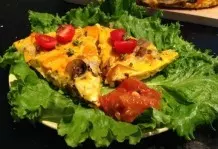 Omelett mit Butternut Kürbis, Champignons & Salbei - vegetarisch