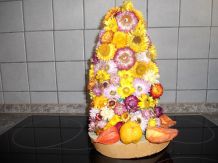 Deko mit Trockenblumen/Strohblumen