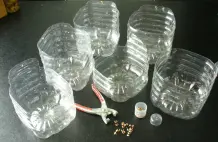 Ablagebehälter aus Saftcontainern