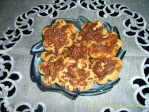 Karamellplätzchen mit Nugatstreifen