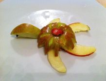 Meerestiere aus Äpfeln - Apfel Schildkröte und Apfel Krebs