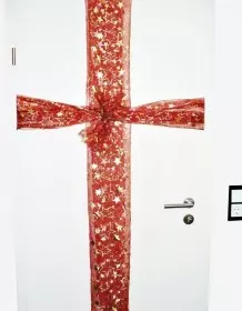 Türschleife - festlich geschmückte Tür