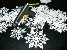Türkranz aus Eiskristallen (Kunststoffdeko)