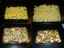 Gemüseauflauf mit Grillbratwurst