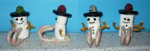 Tischedekoration: Marshmallow Schneemann