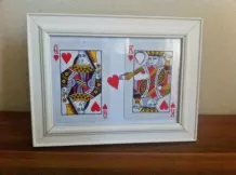 Valentinstag: romantisches Bild aus Skatkarten