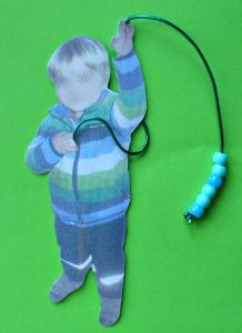 Kinderfoto als Lesezeichen