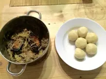 Kasseler in Sauerkraut und Gwichste Knödel (Mehlknödel)