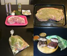 Schulterbraten auf zweierlei Art im Bratschlauch
