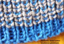 Strickmuster - zweifarbiges Halbpatent