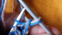 Strickmuster - zweifarbiges Halbpatent