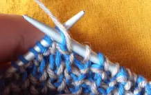 Strickmuster - zweifarbiges Halbpatent