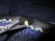 Socken oder Hüttenschuhe ohne komplizierte Ferse stricken
