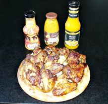 Marinierte gebackene Hähnchenflügel mit Sesam