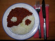 Essen anrichten - Yin und Yang auf dem Teller