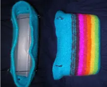 Handarbeitskorb aus Filzwolle