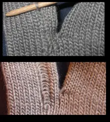 Laufmaschen bei Strickwaren "stopfen"