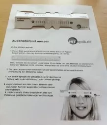 Brille online bestellen - Augenabstand selber messen