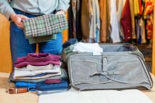 Trocknertücher im Koffer und im Kleiderschrank