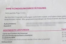 Kündigungen bei Telefonanbietern etc.