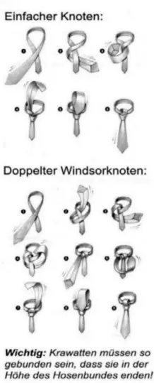 Krawatte binden: Anleitung mit Bild