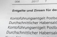Lohnsteuerjahresausgleich - Kontoführungsgebühren