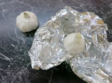 Gegarte Knoblauchzehe