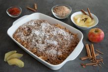 Apfelauflauf mit Roggenbrot