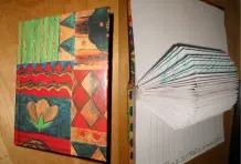 Upcycling: Notizhalter aus Katalog oder kleiner Kladde