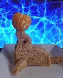 Deko fürs Buffet: Robbe aus Toastbrot