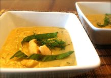 Kartoffelsuppe mit Lachs, Basilikum & Dill - kalorienarm & lecker