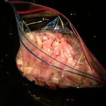 Gewürfelte Zwiebel einfrieren